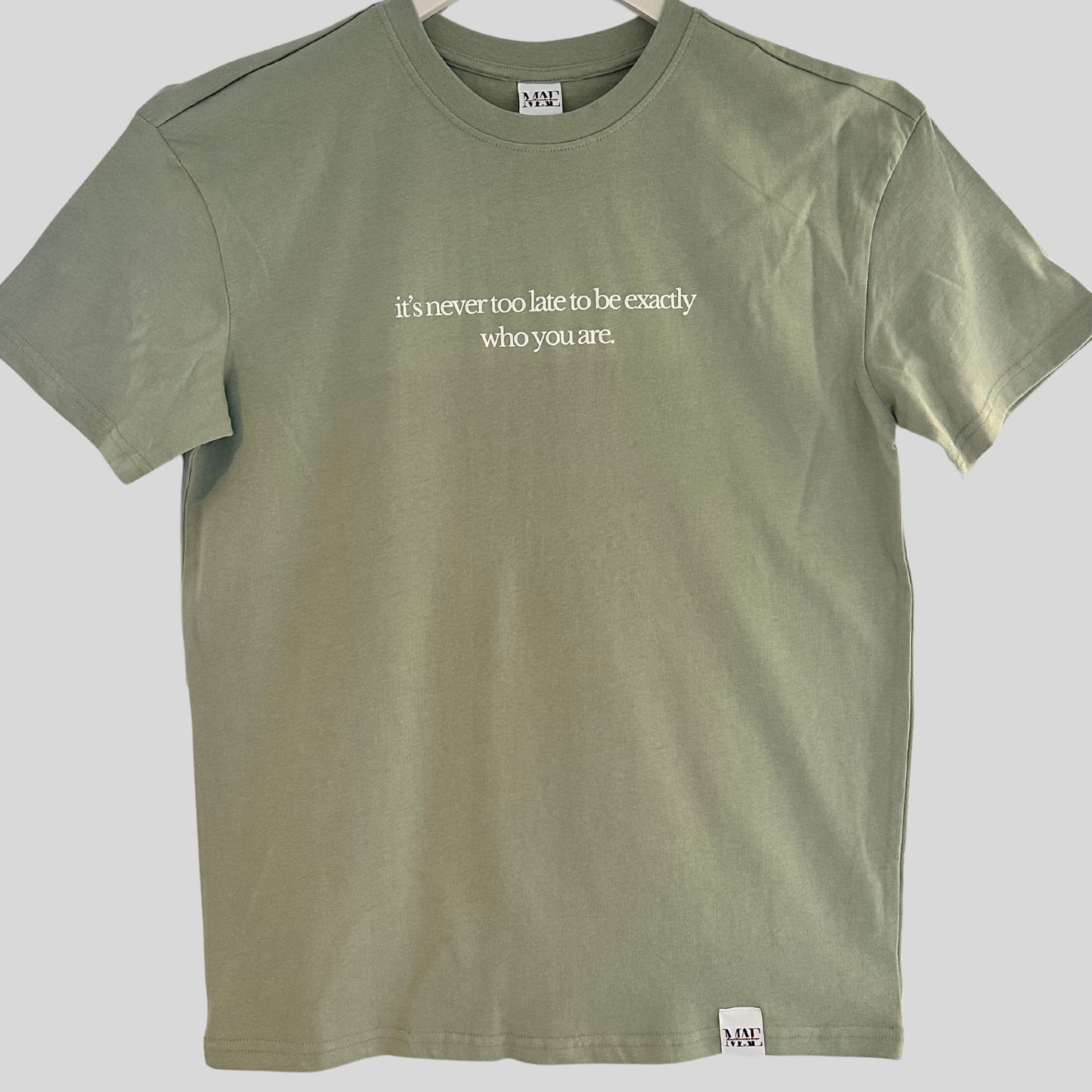 sage green // it's never too late to be exactly who you are.